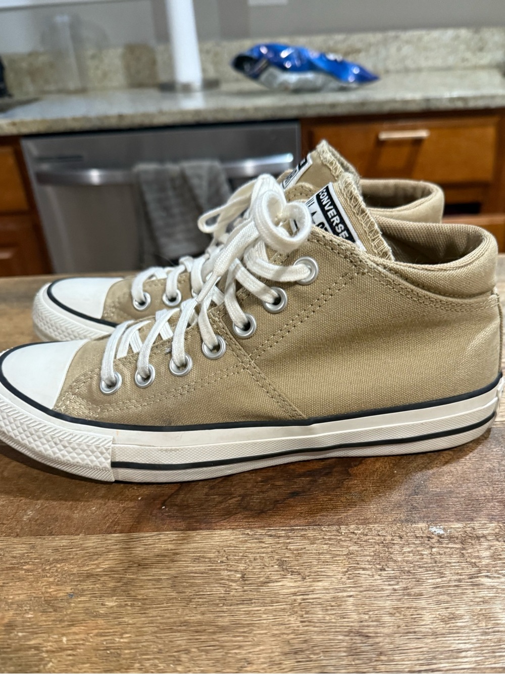 Converse Mid-Top Canvas Sneakers - Tan